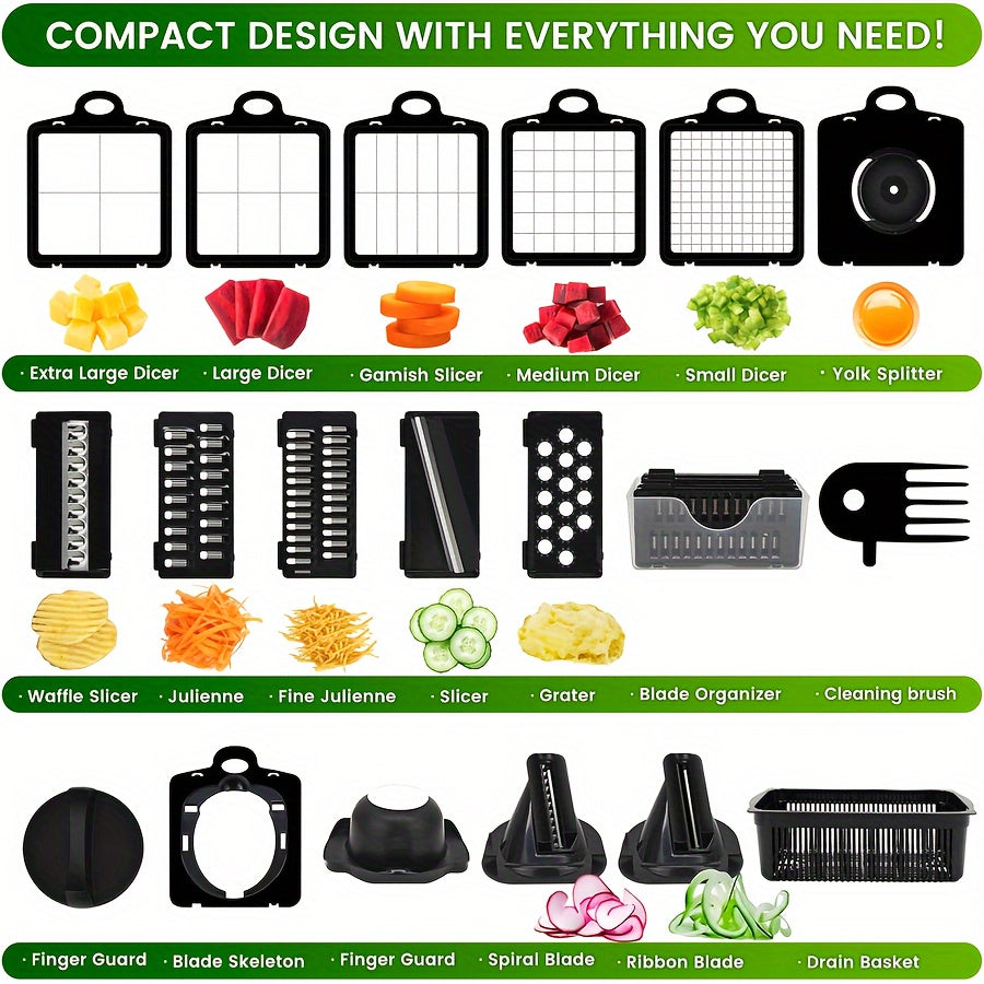 22-in-1 Vegetable Chopper Set