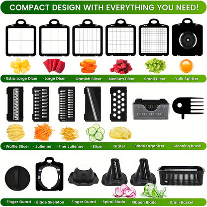 22-in-1 Vegetable Chopper Set