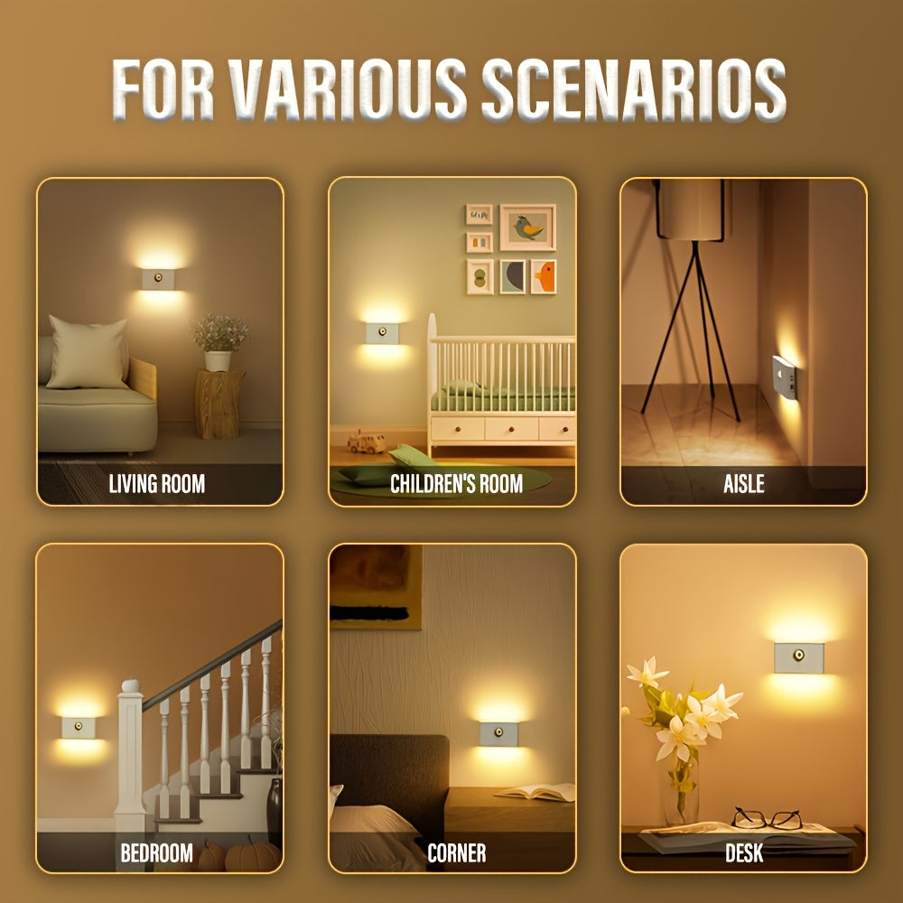 Golden LED Motion Sensor Wall Light