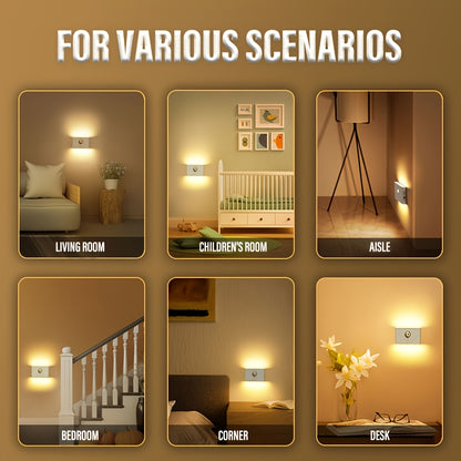 Golden LED Motion Sensor Wall Light